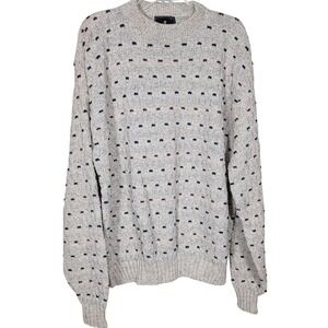 Vintage Barclay Mens Crewneck Knit Sweater Large‎ 90s Heavy Pullover Made in USA